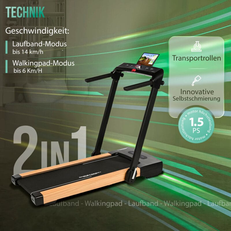 Christopeit sport 2 in 1 futópad fa mintázattal
