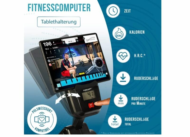 Christopeit sport RW 1000 mágnesfékes evezőpad