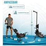 Christopeit sport RW 1000 mágnesfékes evezőpad