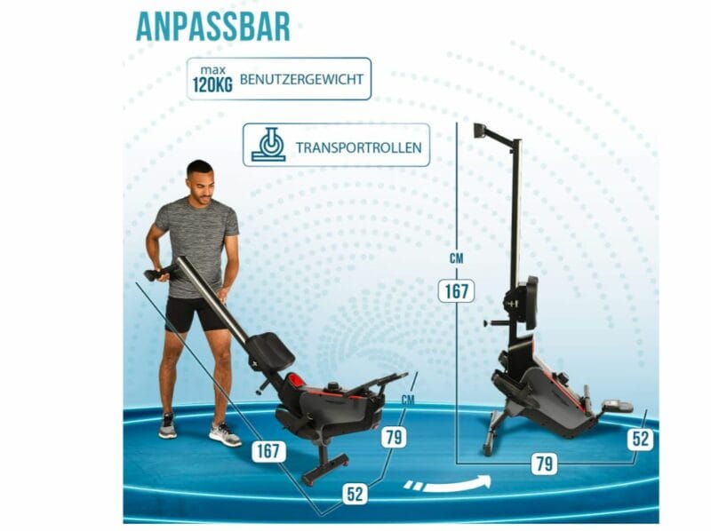 Christopeit sport RW 1000 mágnesfékes evezőpad