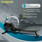 Christopeit sport WP 2000 Water rower evezőpad