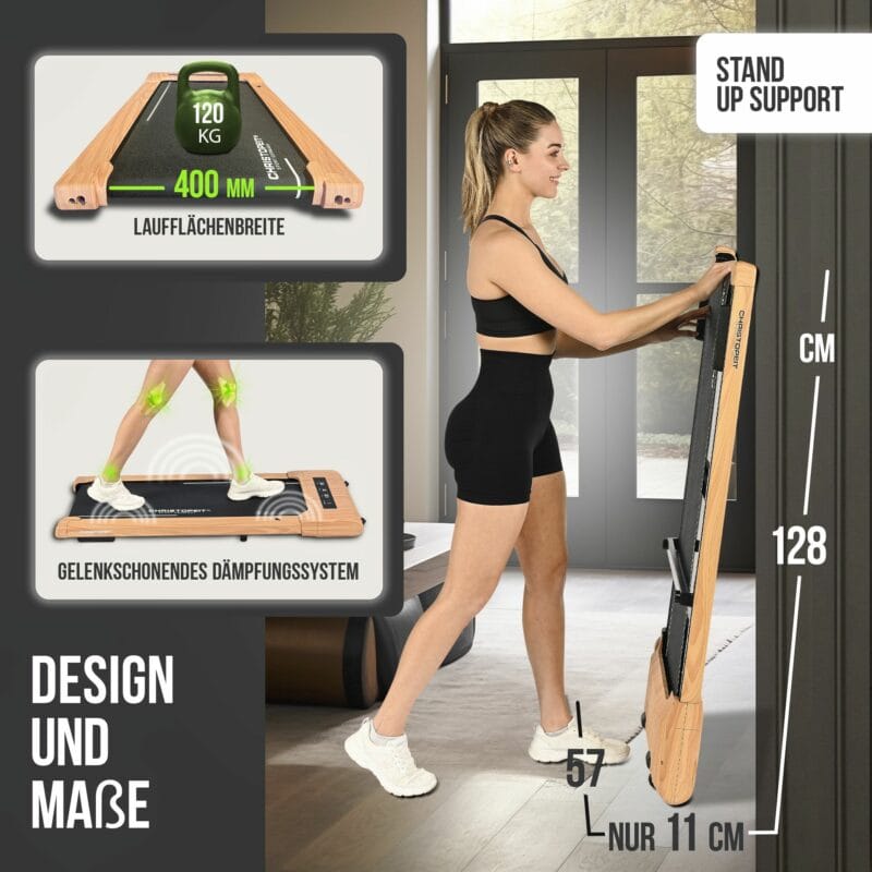 Christopeit sport Walking Pad 4.2 gyaloglópad fa mintázattal