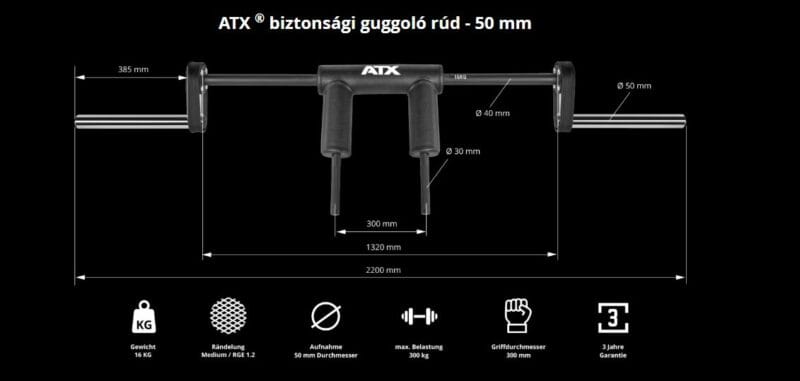 ATX Biztonsági guggoló rúd