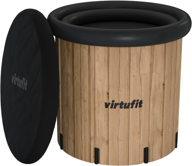 VirtuFit Ice Bath XXL 375 literes jégkád fa mintázattal
