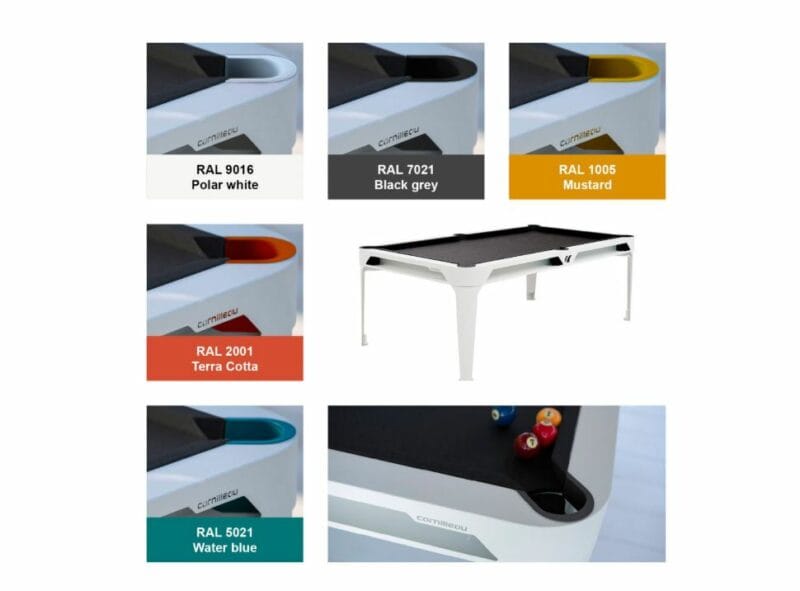 Cornilleau Hyphen kültéri biliárd asztal - fehér sötét szürke 7'