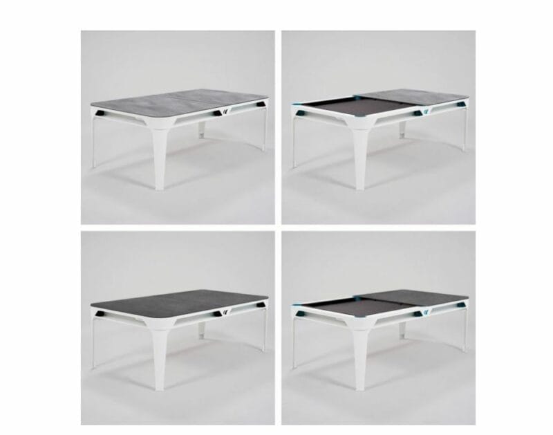 Cornilleau Hyphen kültéri biliárd asztal - fehér sötét szürke 7'