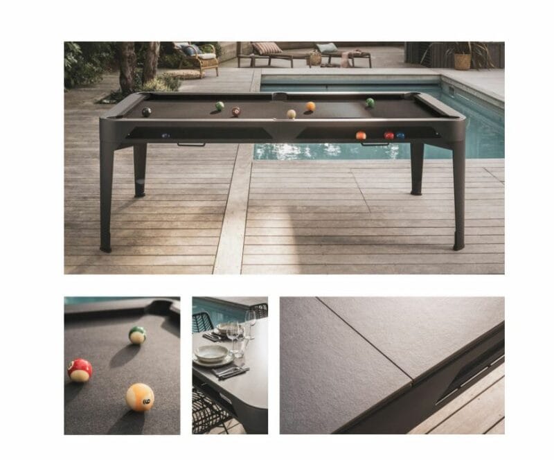 Cornilleau Hyphen kültéri biliárd asztal - fekete-szürke 7'