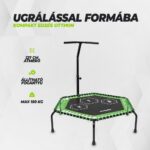 VirtuFit Fitnesz trambulin állítható kapaszkodóval - 127cm