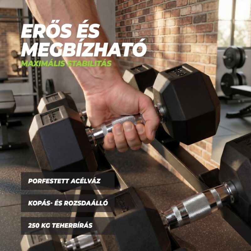 VirtuFit Multifunkciós súly - rúd és súlyzótartó állvány