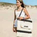 VirtuFit Állítható háttámlás, összecsukható kempingpléd és strandszőnyeg - bézs