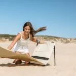 VirtuFit Állítható háttámlás, összecsukható kempingpléd és strandszőnyeg - bézs