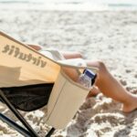 VirtuFit Kompakt kemping fotel - strandfotel hordtáskával - bézs