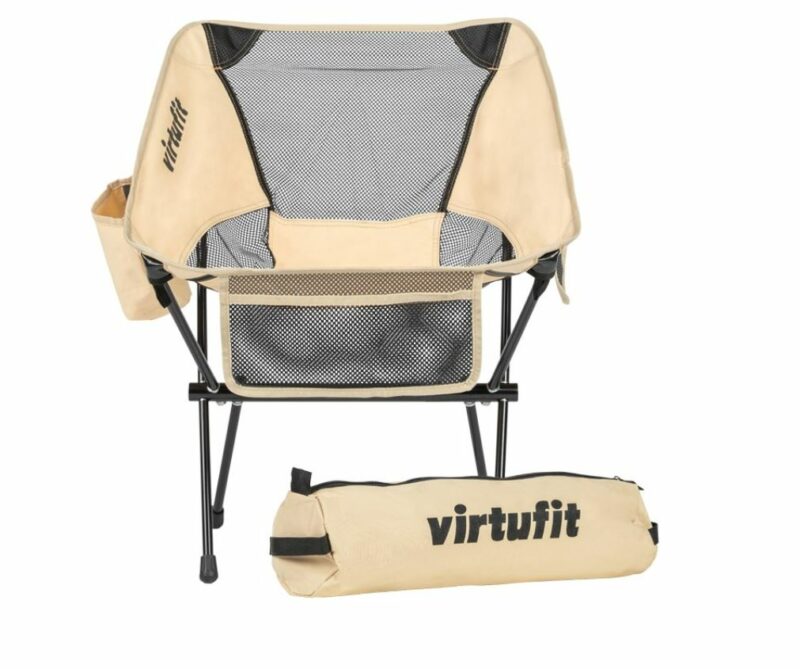 VirtuFit Kompakt kemping fotel - strandfotel hordtáskával - bézs