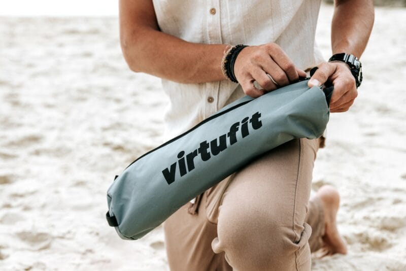 VirtuFit Kompakt kemping fotel - strandfotel hordtáskával - szürke