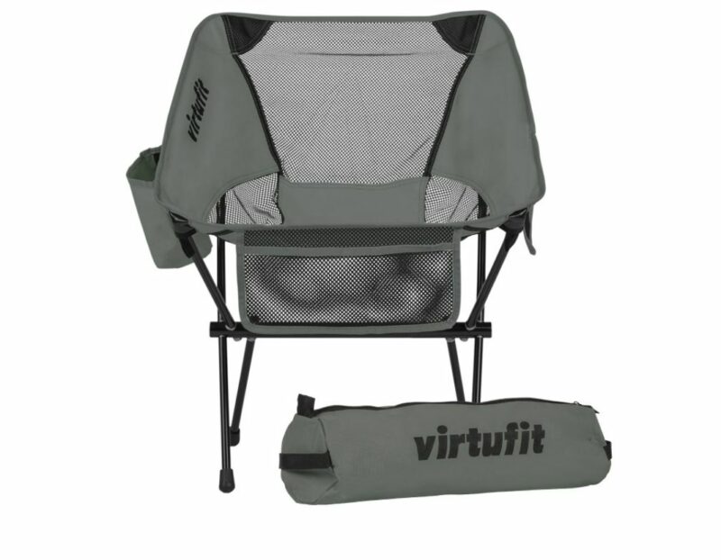 VirtuFit Kompakt kemping fotel - strandfotel hordtáskával - szürke