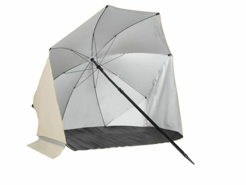 VirtuFit Nagyméretű strand napernyő szélvédővel - 180cm - bézs