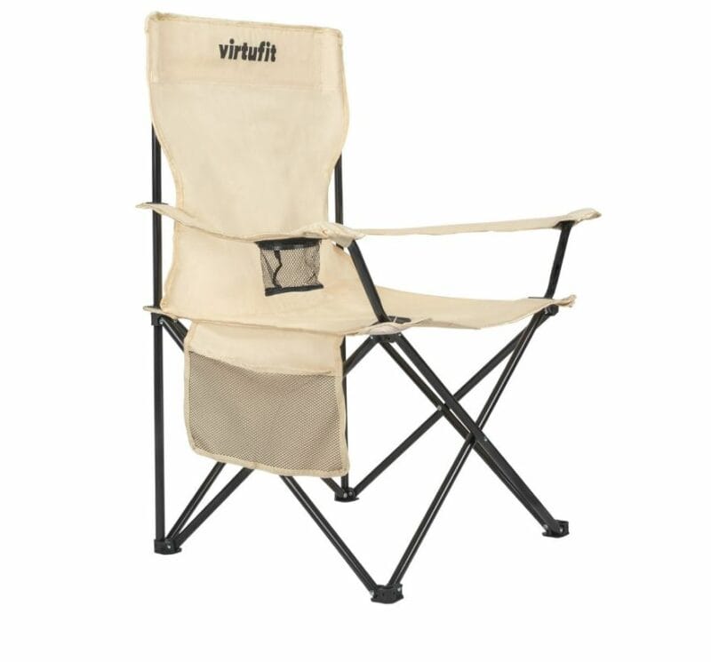 VirtuFit Összecsukható kemping fotel hordtáskával - bézs
