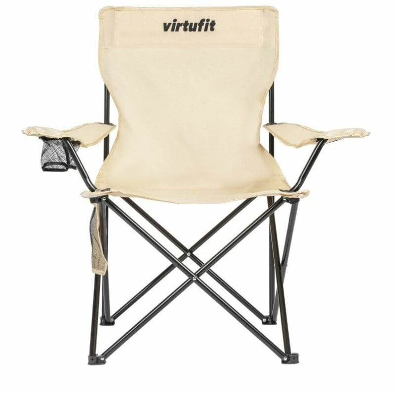 VirtuFit Összecsukható kemping fotel hordtáskával - bézs