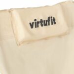 VirtuFit Összecsukható kemping fotel lábtartóval és hordtáskával - bézs