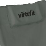 VirtuFit Összecsukható kemping fotel lábtartóval és hordtáskával - szürke