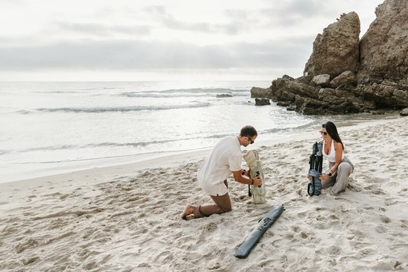 VirtuFit Összecsukható strandfotel - bézs