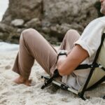 VirtuFit Összecsukható strandfotel - bézs