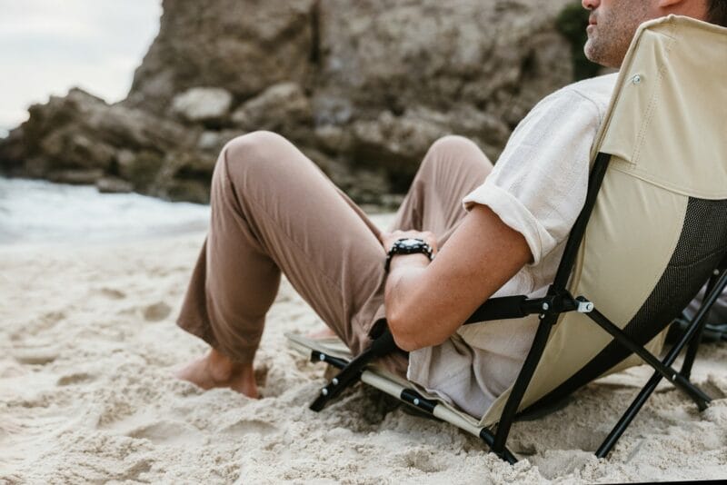 VirtuFit Összecsukható strandfotel - bézs