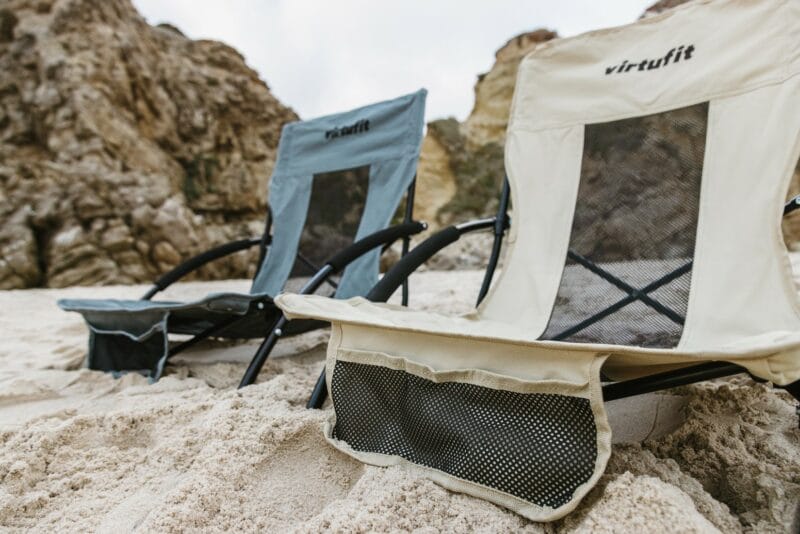 VirtuFit Összecsukható strandfotel - szürke