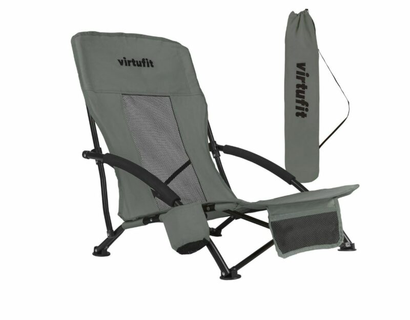 VirtuFit Összecsukható strandfotel - szürke
