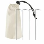 VirtuFit Prémium nagyméretű strand napernyő szélvédővel - 225cm - bézs
