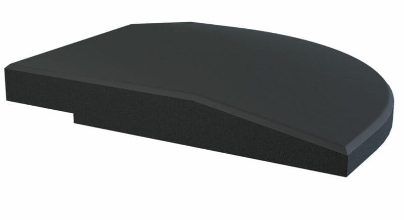 Flow Fitness Gumipadló edzőterembe vízálló SBR réteggel - sarok profil 20x20x2cm