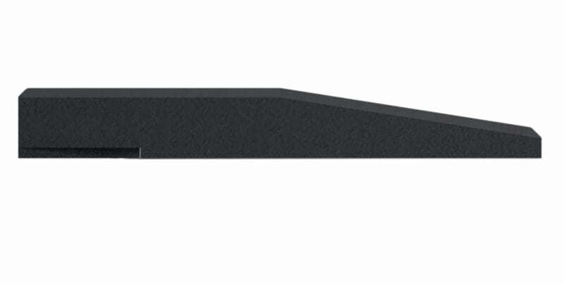 Flow Fitness Gumipadló edzőterembe vízálló SBR réteggel - szélső profil 50x15x2cm