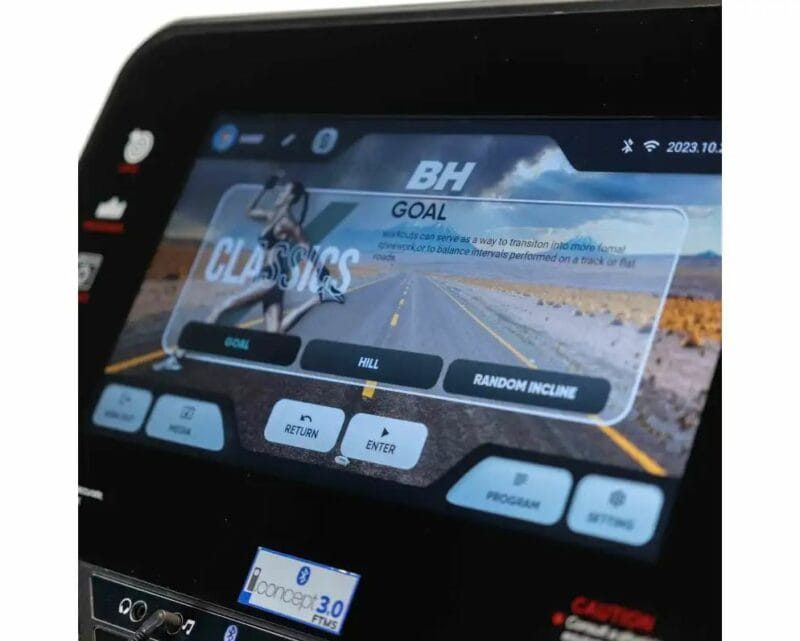 BH Fitness RS1200 fél profi futópad multimédiás TFT kijelzővel