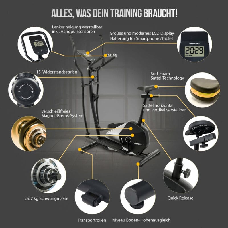 Christopeit sport CT 6 - 2in1 elliptikus szobakerékpár