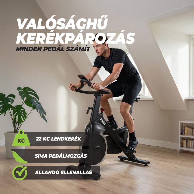 VirtuFit RS200i spin bike szobakerékpár app kompatibilitással