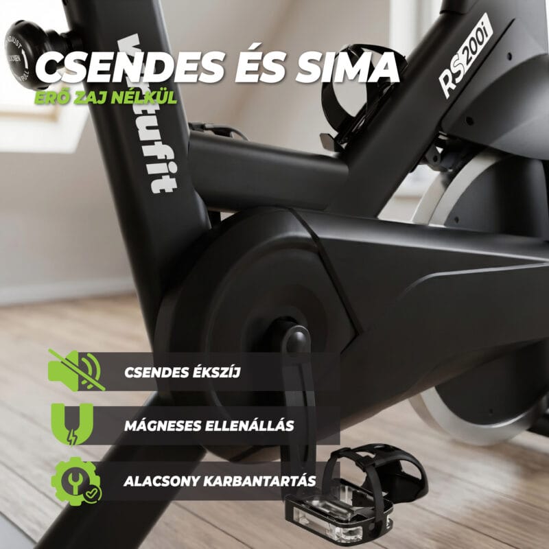 VirtuFit RS200i spin bike szobakerékpár app kompatibilitással