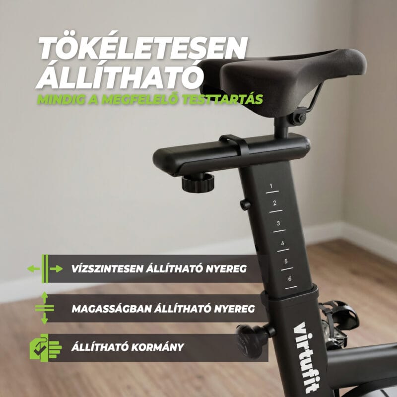 VirtuFit RS200i spin bike szobakerékpár app kompatibilitással