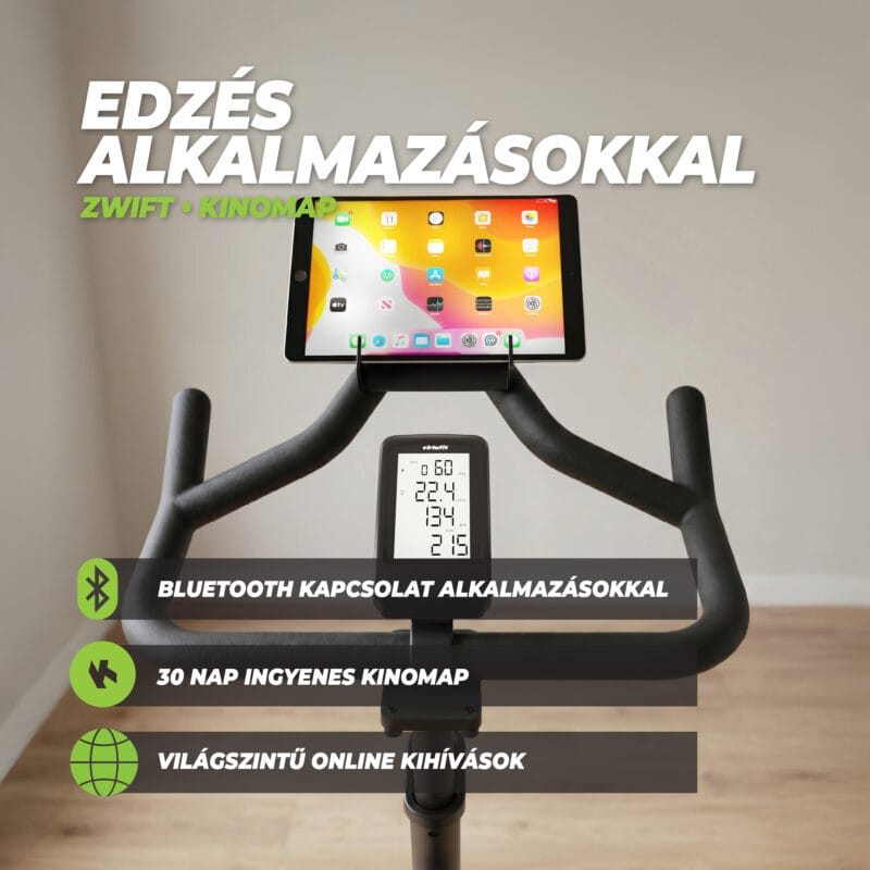VirtuFit RS200i spin bike szobakerékpár app kompatibilitással