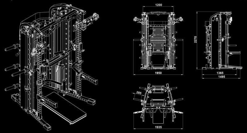 ATX Monster 2.0 kombinált Smith erőkeret