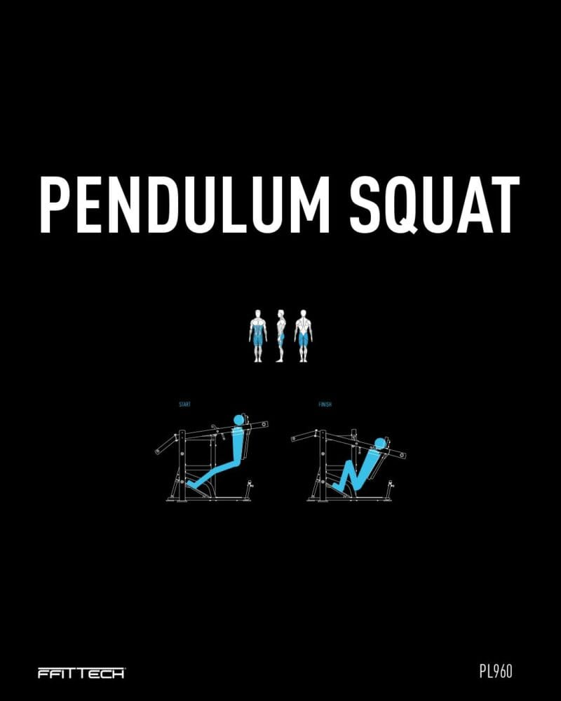 FFiTTech Pendulum Squat - Ingás guggoló gép