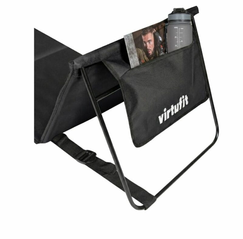 VirtuFit Állítható háttámlás, összecsukható kempingpléd és strandszőnyeg - fekete