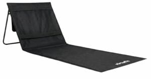 Állítható háttámlás, összecsukható kempingpléd és strandszőnyeg - fekete