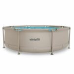 VirtuFit Fémvázas medence vízszűrővel 244x76cm - bézs