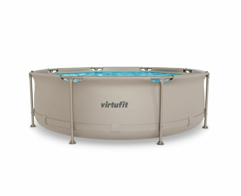VirtuFit Fémvázas medence vízszűrővel 244x76cm - bézs