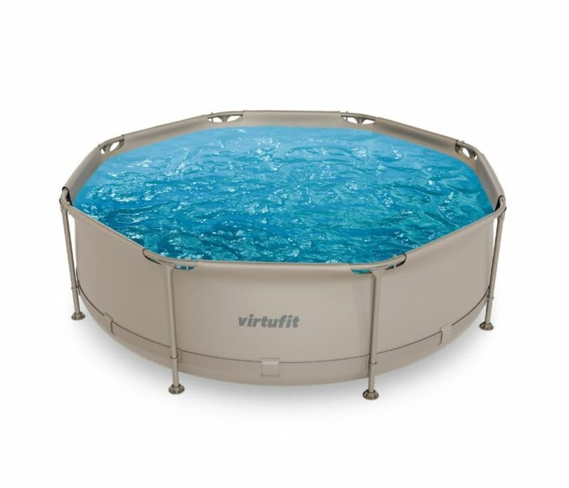 VirtuFit Fémvázas medence vízszűrővel 244x76cm - bézs