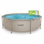 VirtuFit Fémvázas medence vízszűrővel 244x76cm - bézs