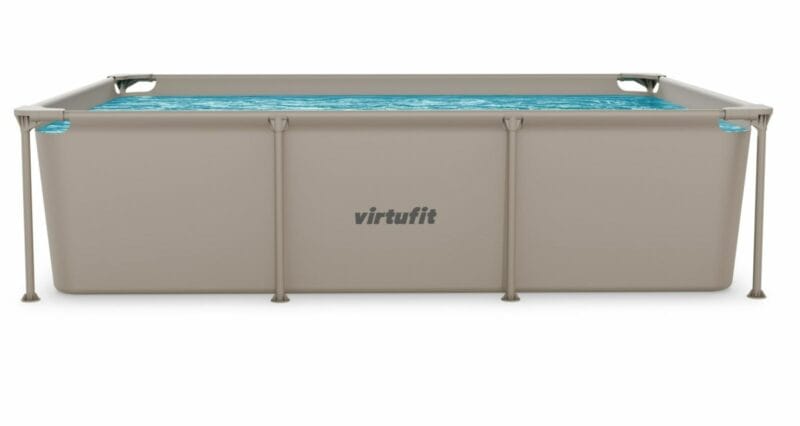 VirtuFit Fémvázas medence vízszűrővel 260x180cm - bézs
