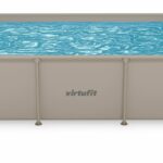 VirtuFit Fémvázas medence vízszűrővel 260x180cm - bézs