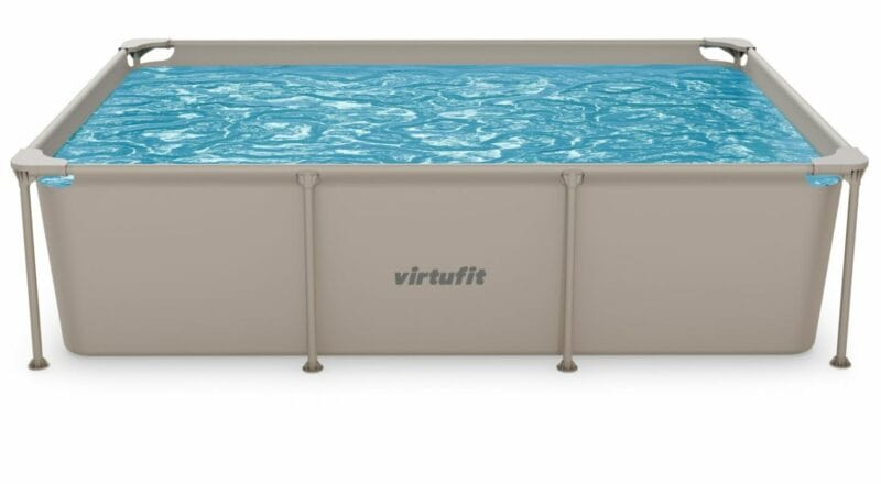 VirtuFit Fémvázas medence vízszűrővel 260x180cm - bézs