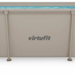 VirtuFit Fémvázas medence vízszűrővel 260x180cm - bézs